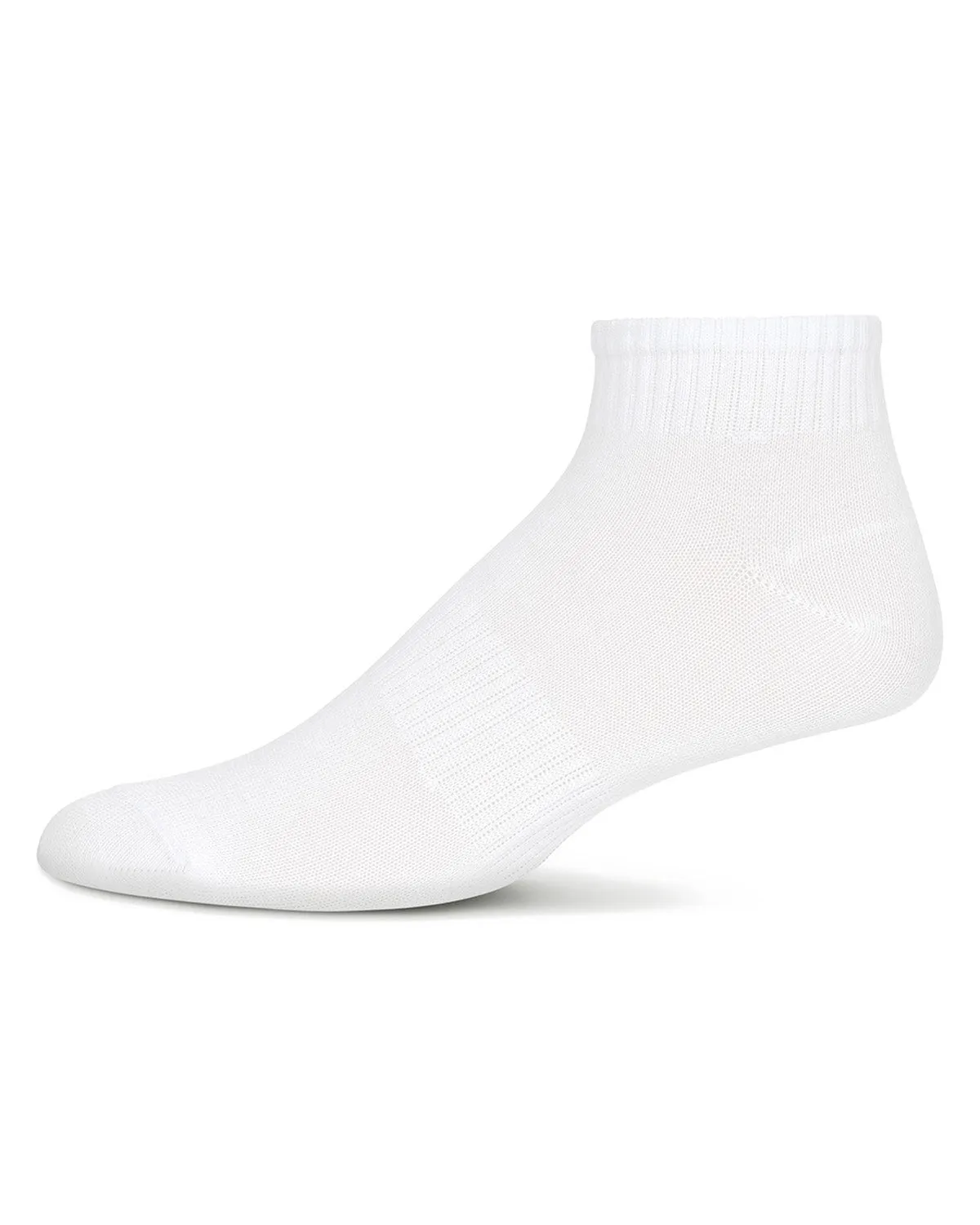 10 Pairs Women's Ribbed Solid Color Quarter Sock