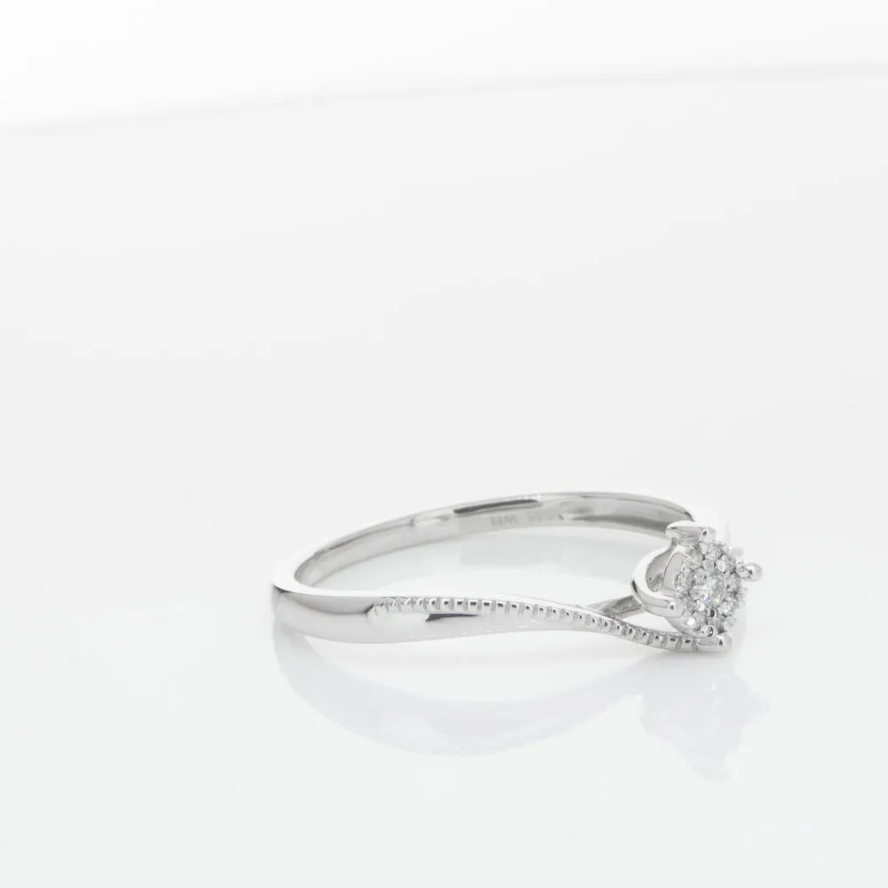 14ct White Gold Diamond Tango Ring