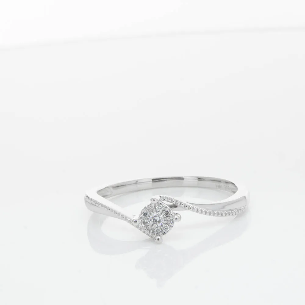 14ct White Gold Diamond Tango Ring