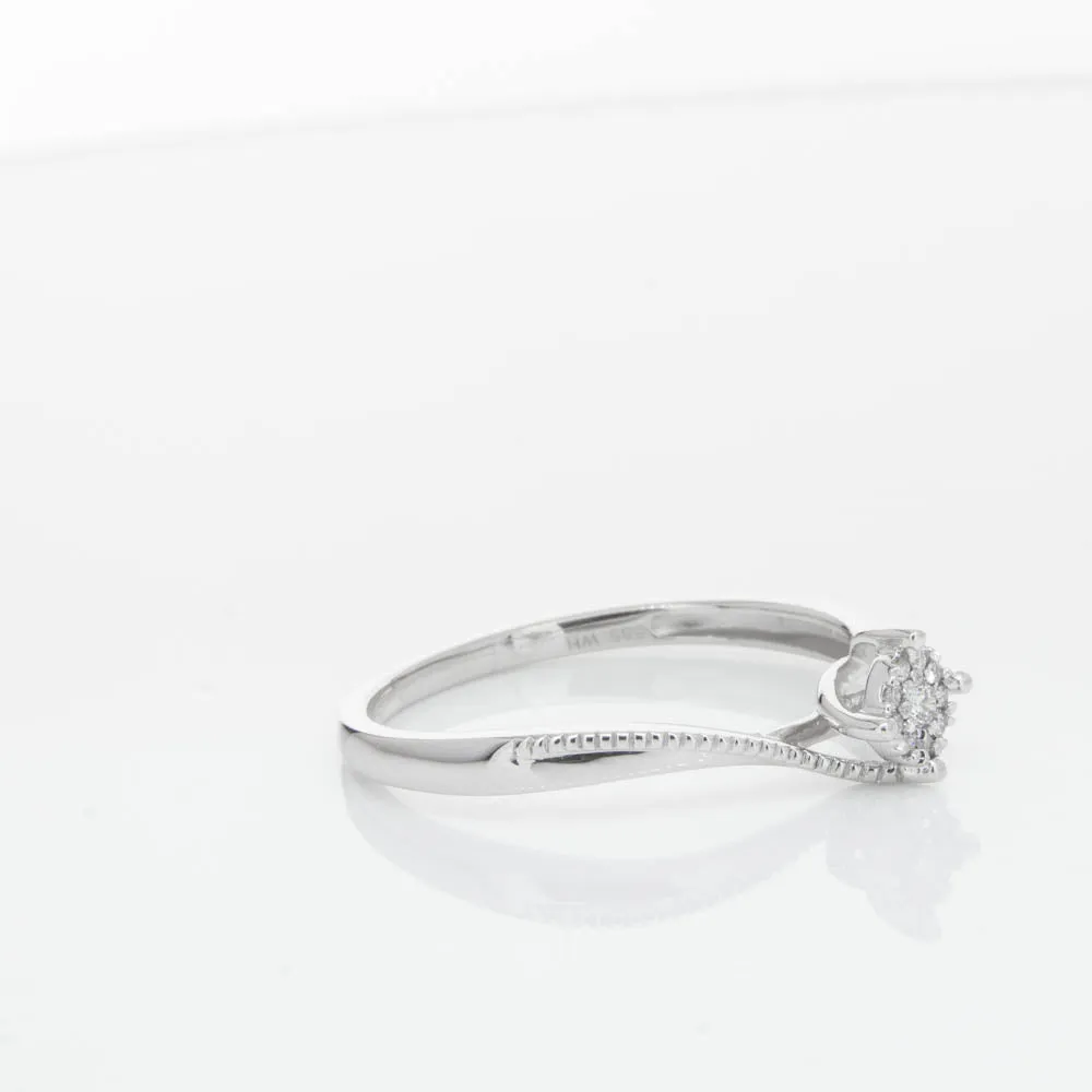 14ct White Gold Diamond Tango Ring