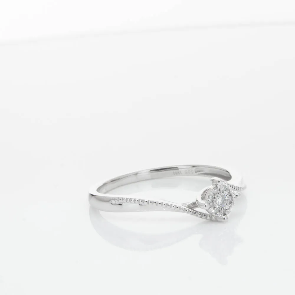 14ct White Gold Diamond Tango Ring