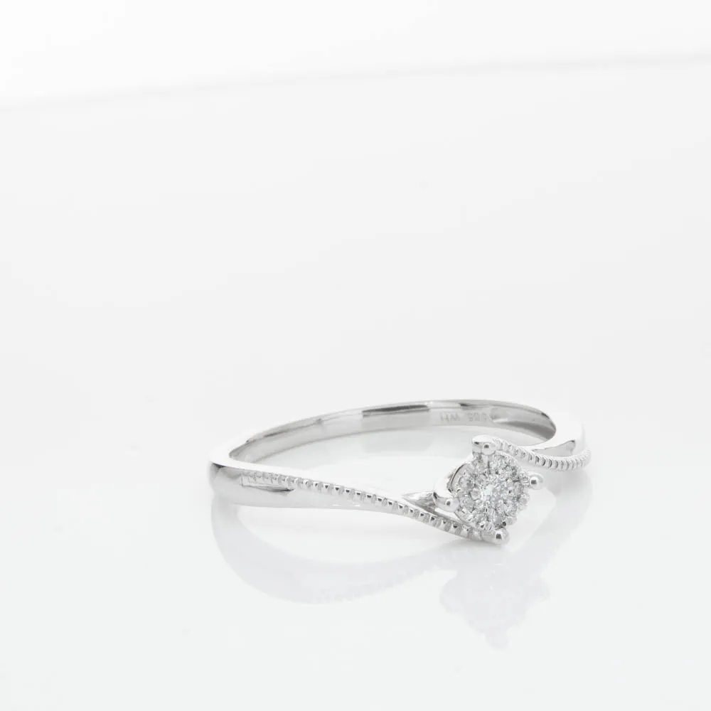 14ct White Gold Diamond Tango Ring