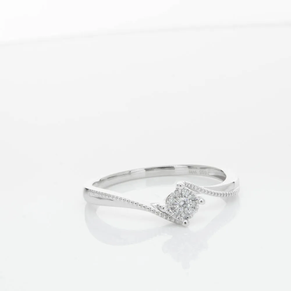 14ct White Gold Diamond Tango Ring