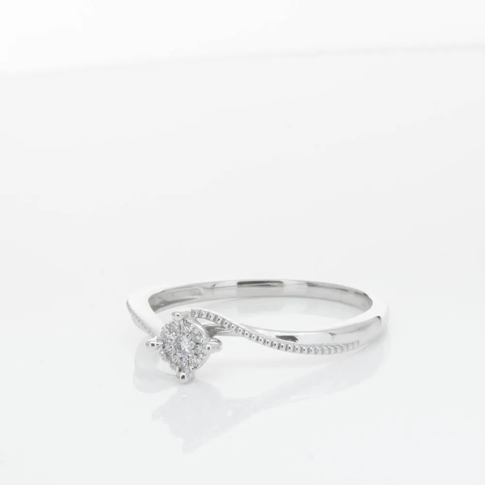 14ct White Gold Diamond Tango Ring