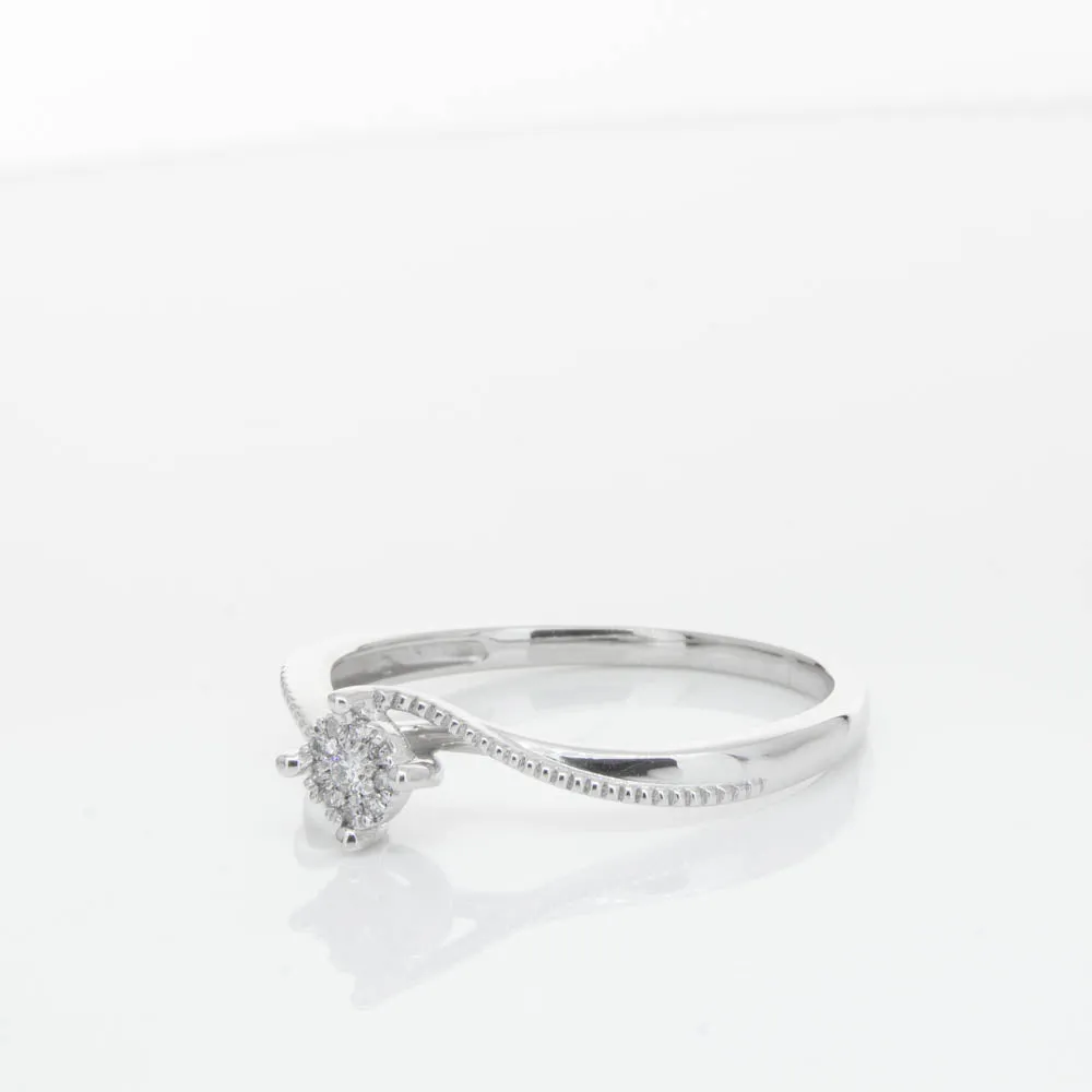 14ct White Gold Diamond Tango Ring