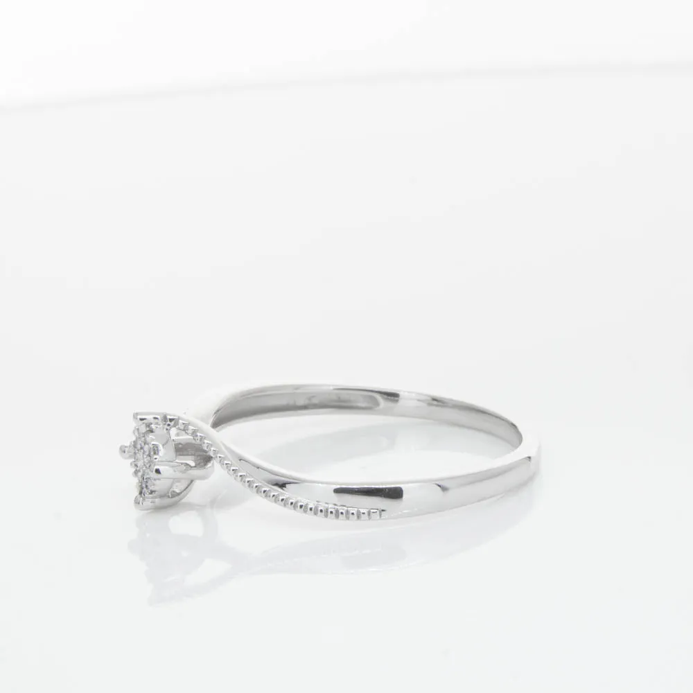 14ct White Gold Diamond Tango Ring