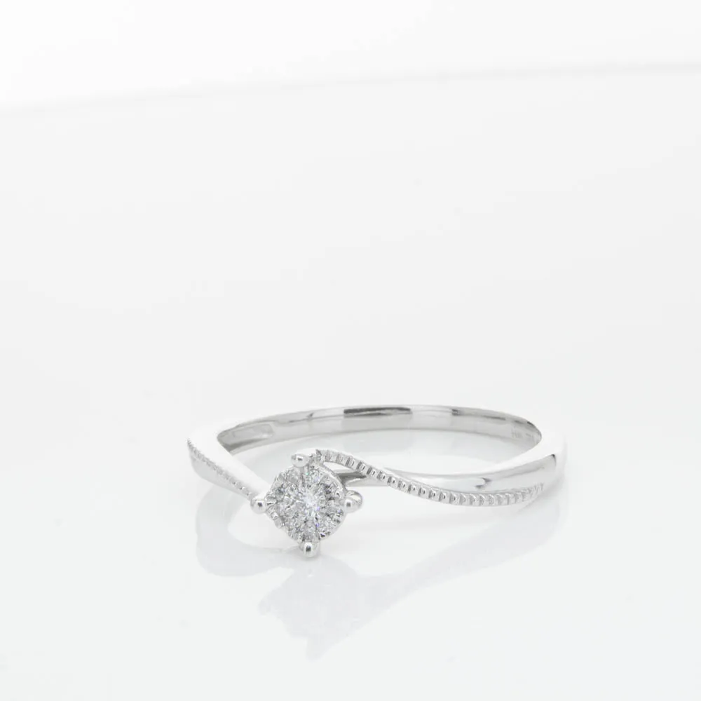 14ct White Gold Diamond Tango Ring