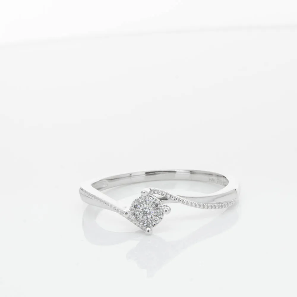 14ct White Gold Diamond Tango Ring