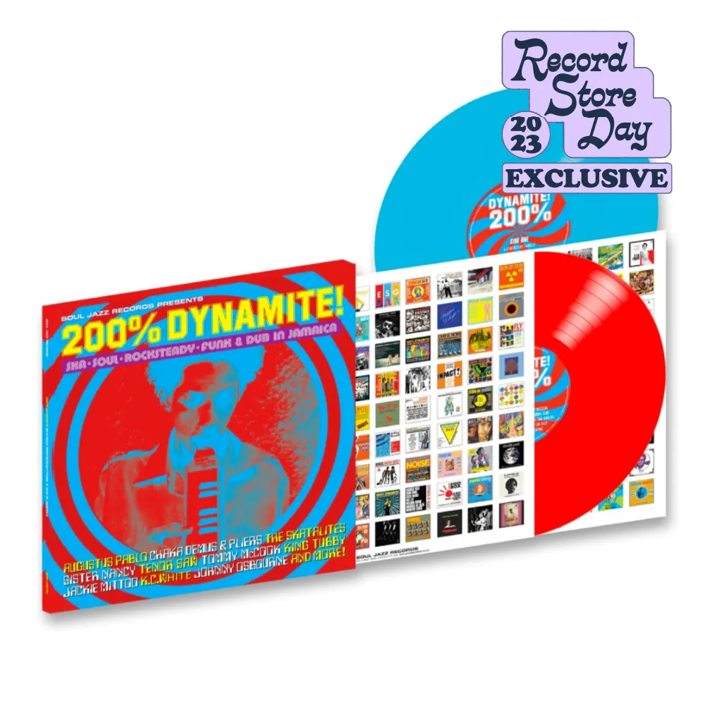 200% Dynamite! Ska, Soul, Rocksteady, Funk & Dub in Jamaica / Various 2xLP Blue & Red Vinyl RSD 2023