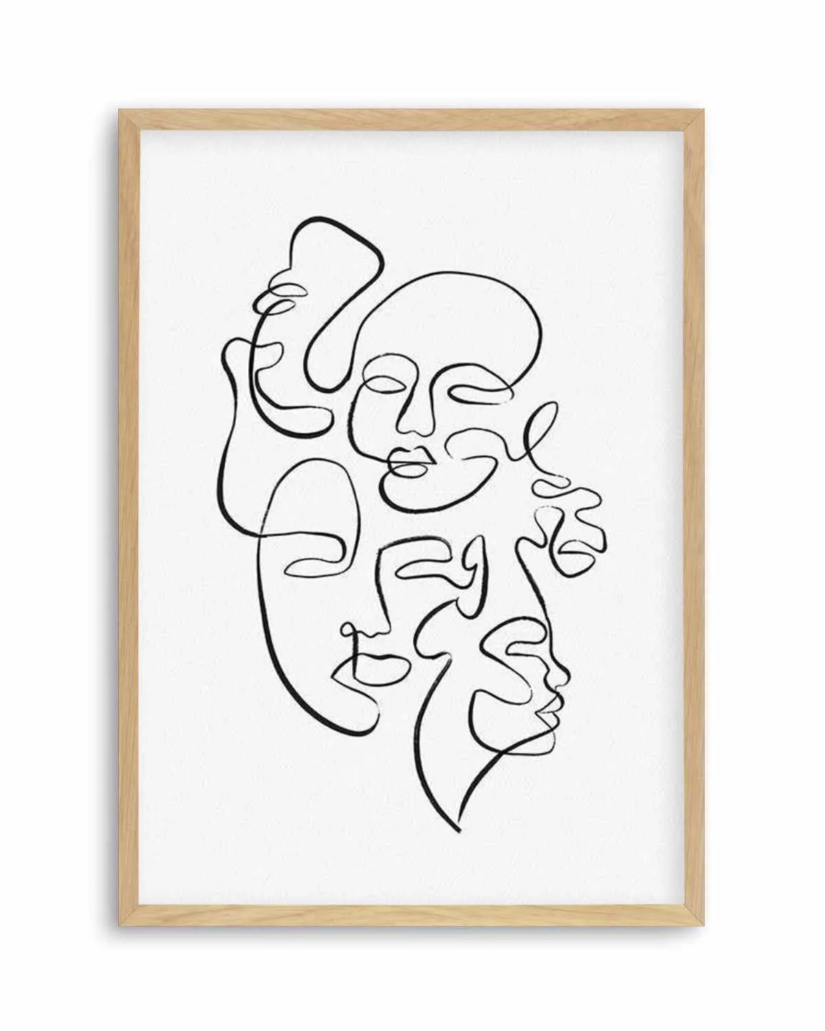 Abstract Faces I | Classic Art Print