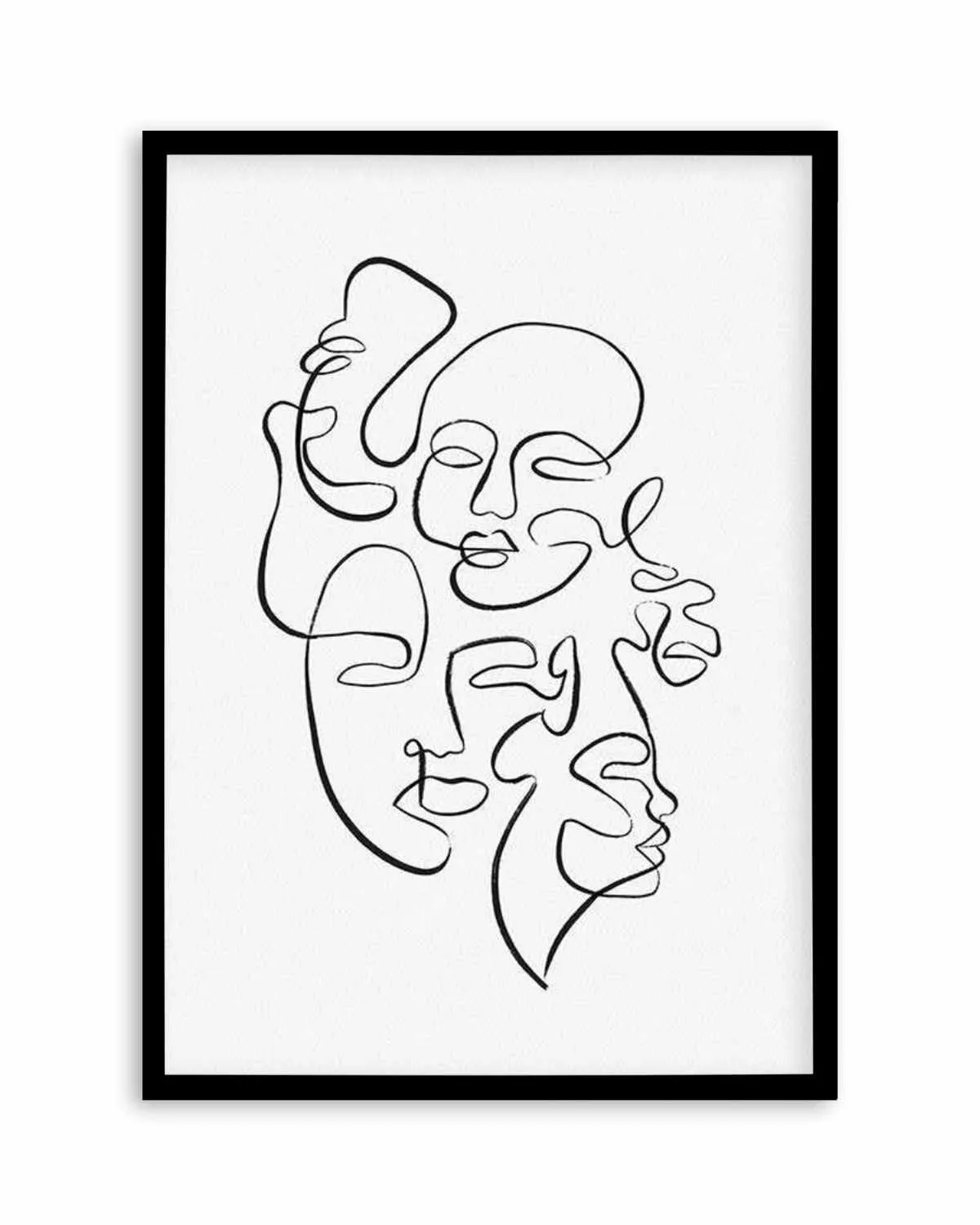 Abstract Faces I | Classic Art Print