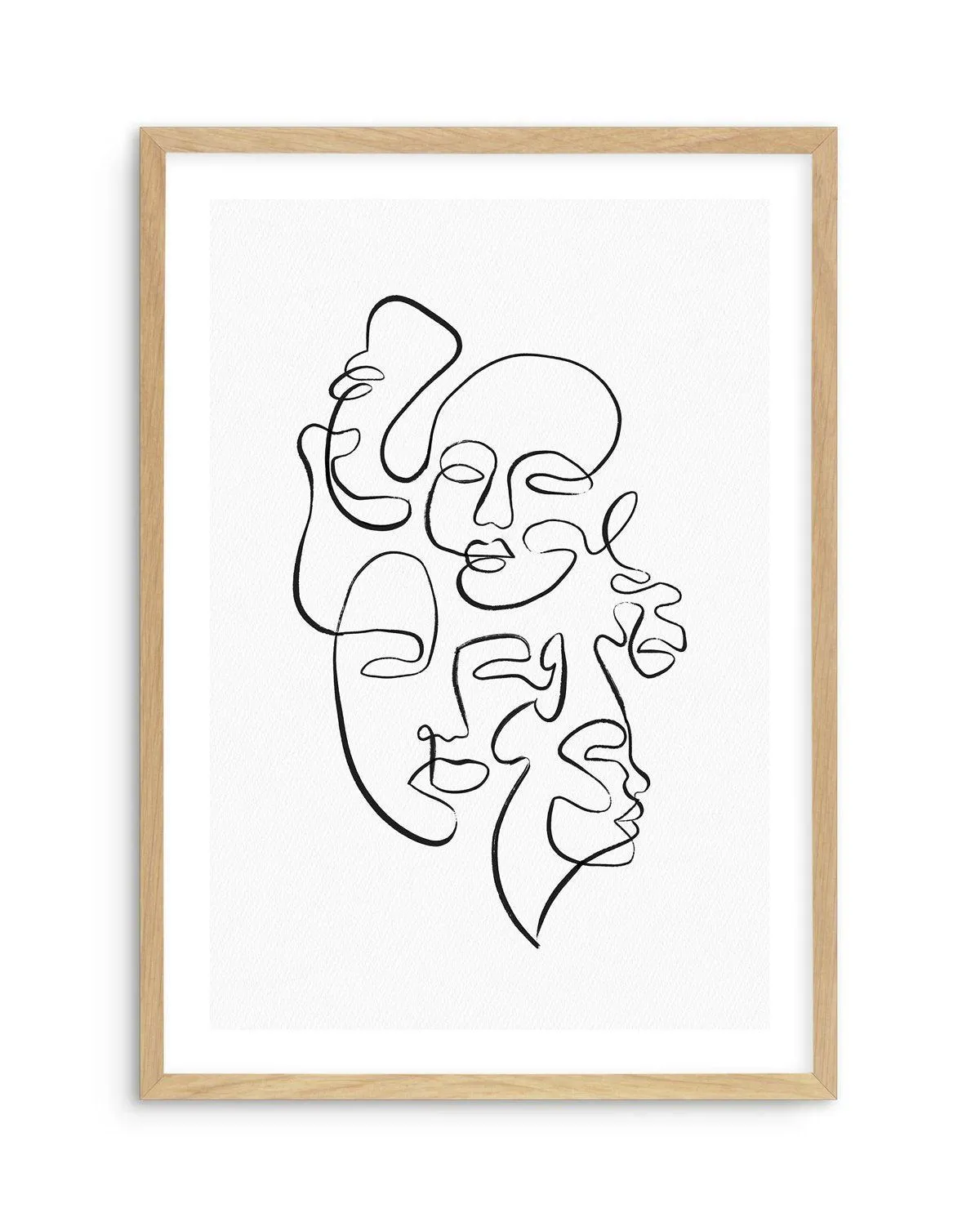 Abstract Faces I | Classic Art Print