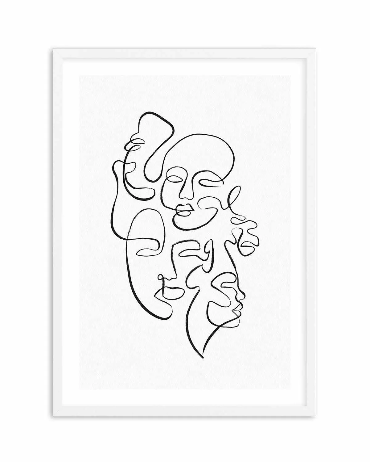 Abstract Faces I | Classic Art Print