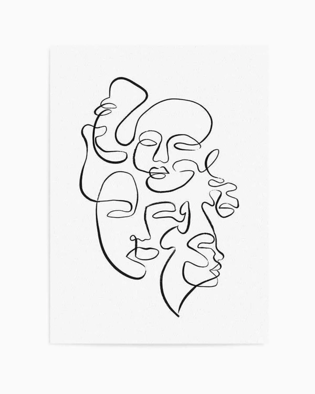 Abstract Faces I | Classic Art Print