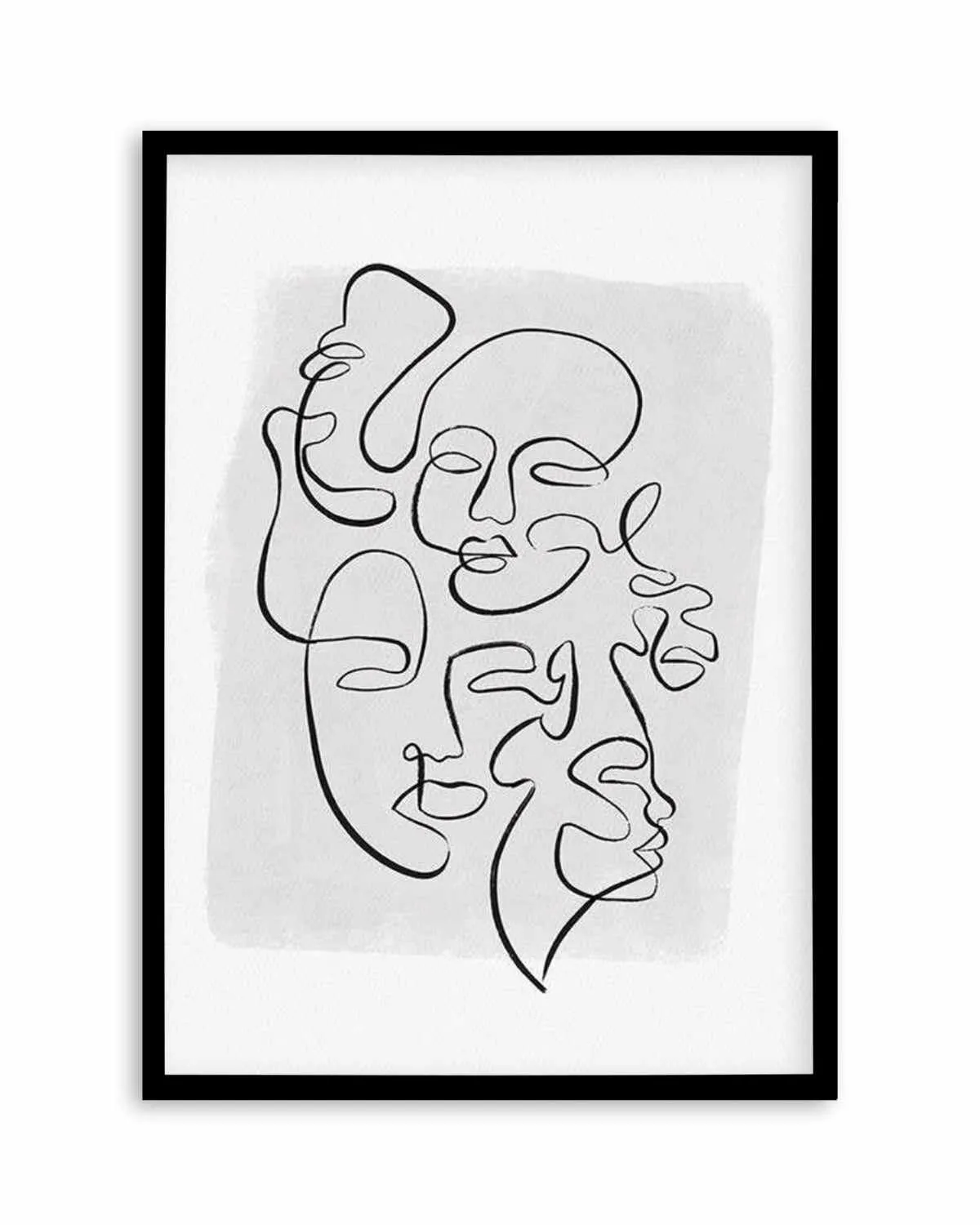 Abstract Faces I | Rouge Art Print