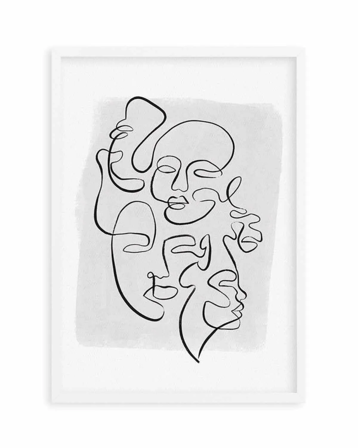 Abstract Faces I | Rouge Art Print