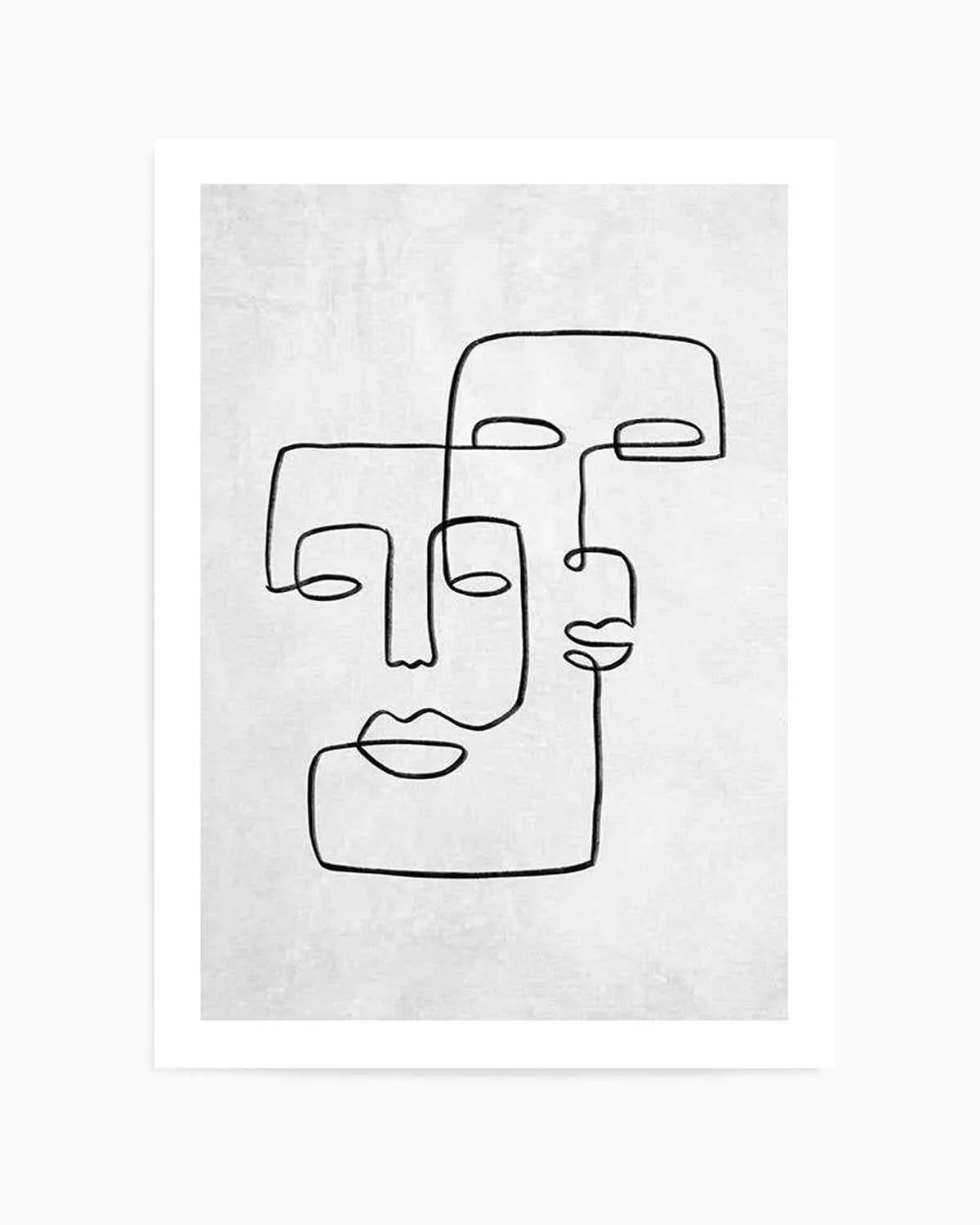 Abstract Faces II | On Concrete Art Print