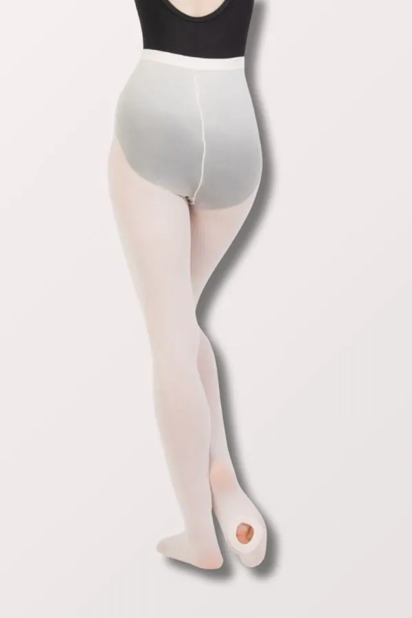 Adult TotalSTRETCH Elastic Waistband Convertible Dance Tights (A31) - Dance Pink