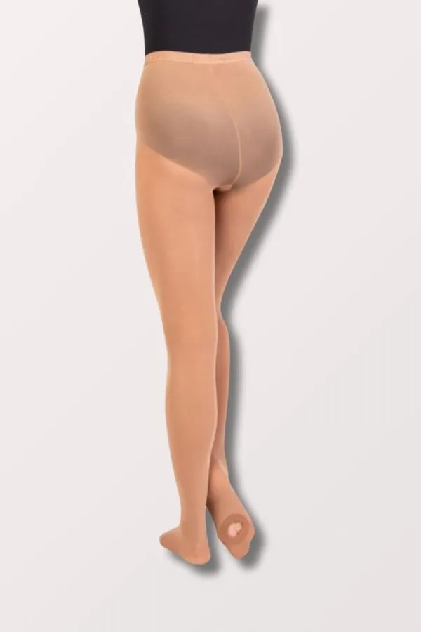 Adult TotalSTRETCH Elastic Waistband Convertible Dance Tights (A31) - Suntan