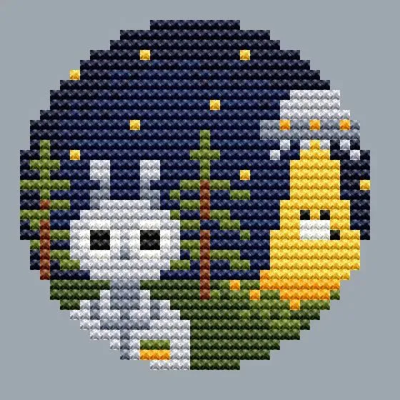 Alien visitor - PDF Cross Stitch Pattern