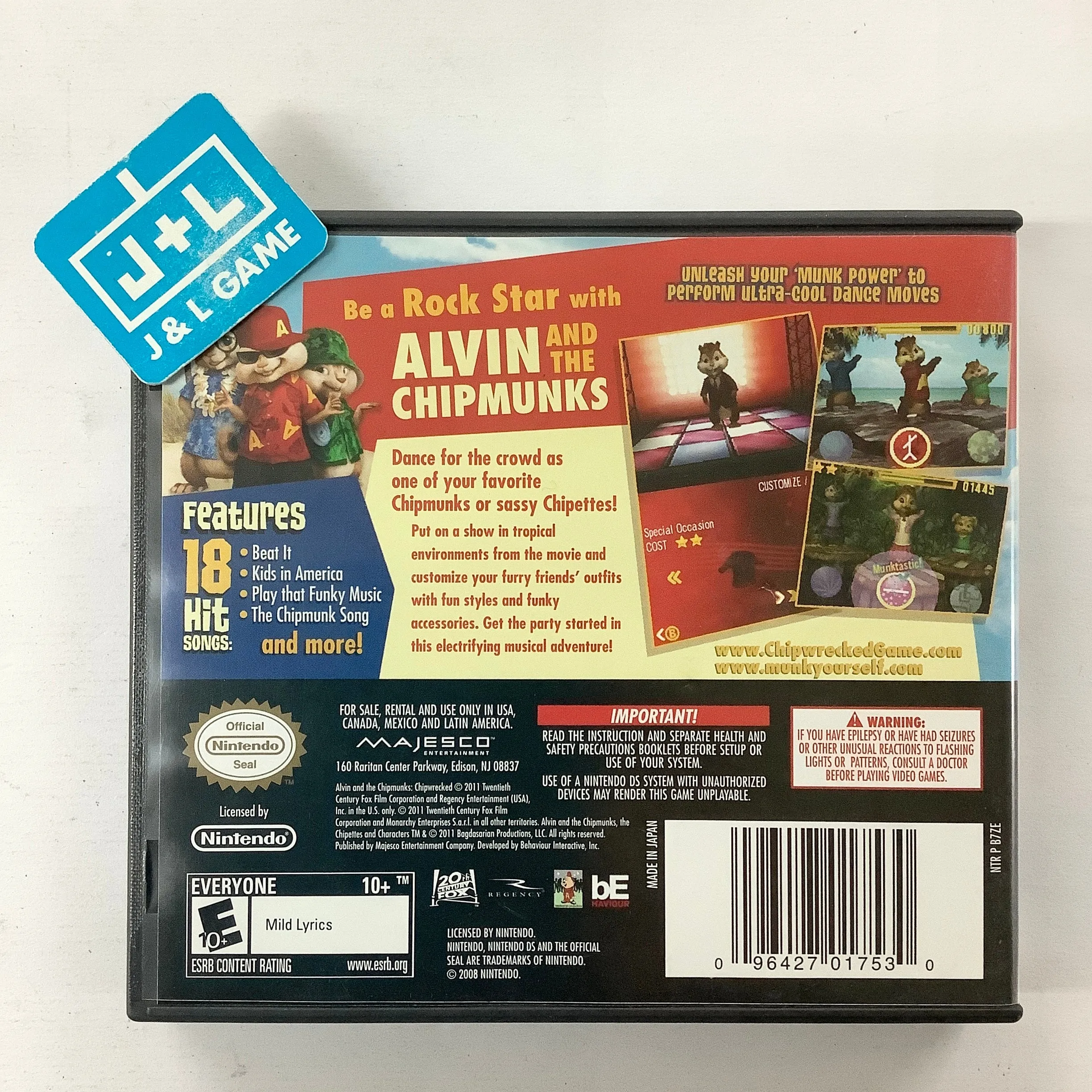 Alvin and the Chipmunks: Chipwrecked - (NDS) Nintendo DS [Pre-Owned]