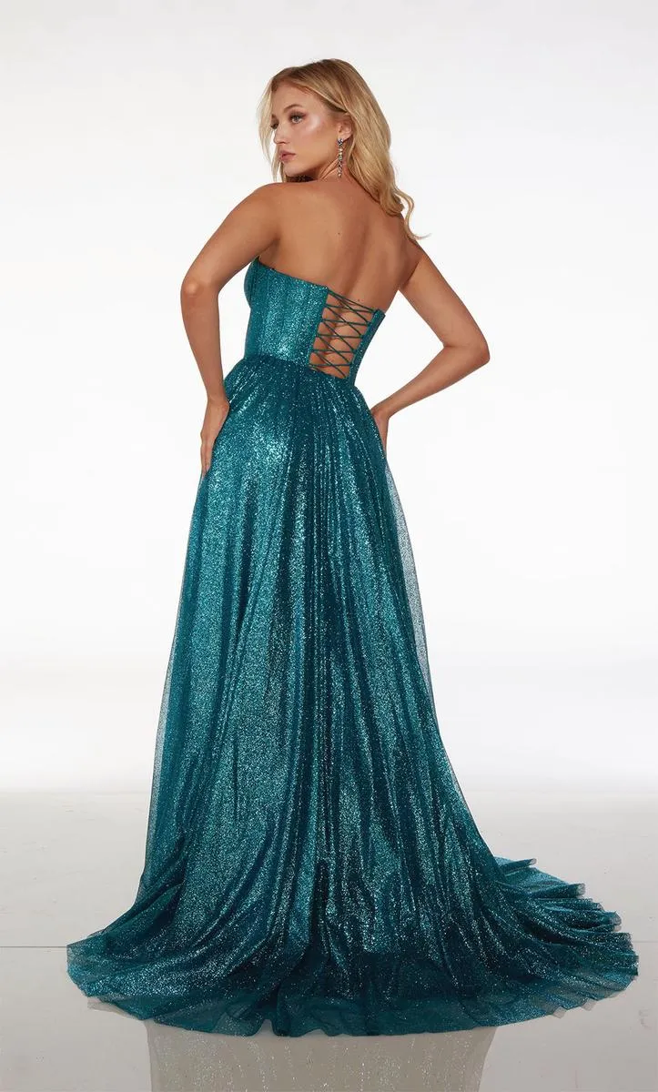 Alyce Glitter Corset Prom Dress 61601