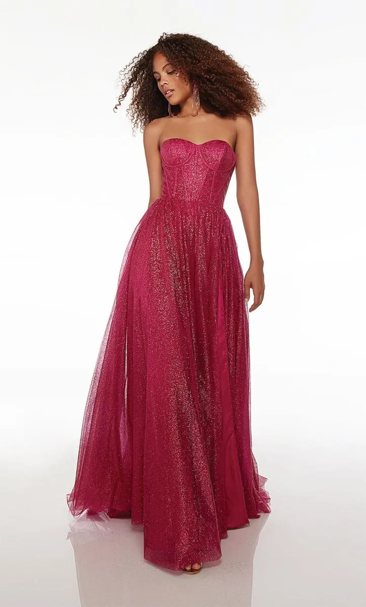 Alyce Glitter Corset Prom Dress 61601