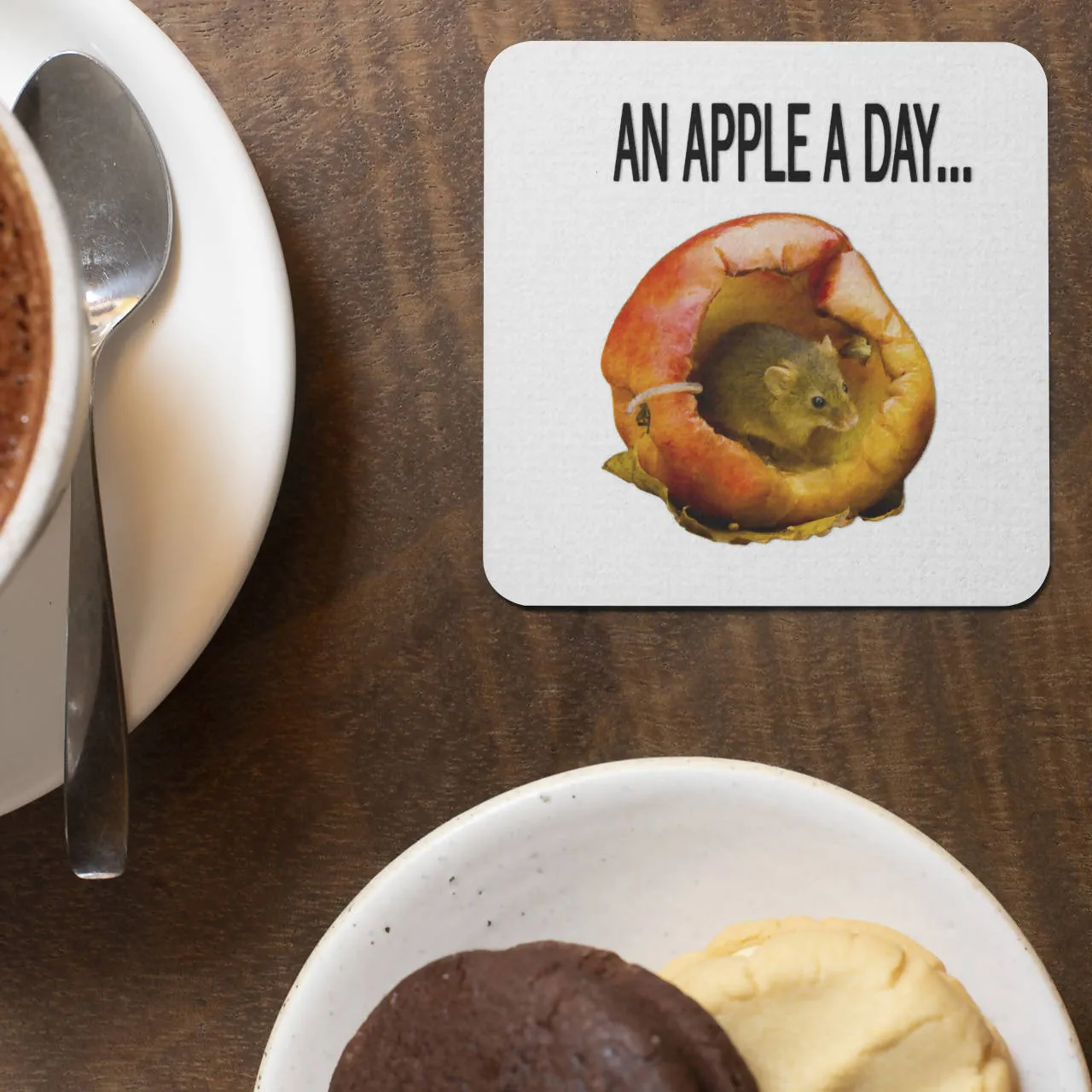 An Apple A Day Coaster