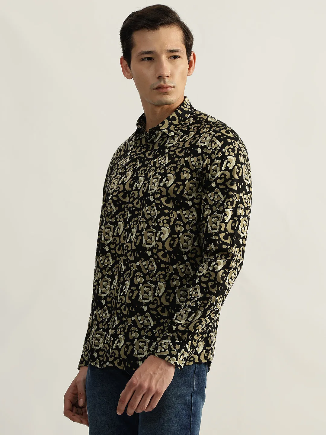 Antony Morato Men Multi Printed Spread Collar Full Sleeves Shirt