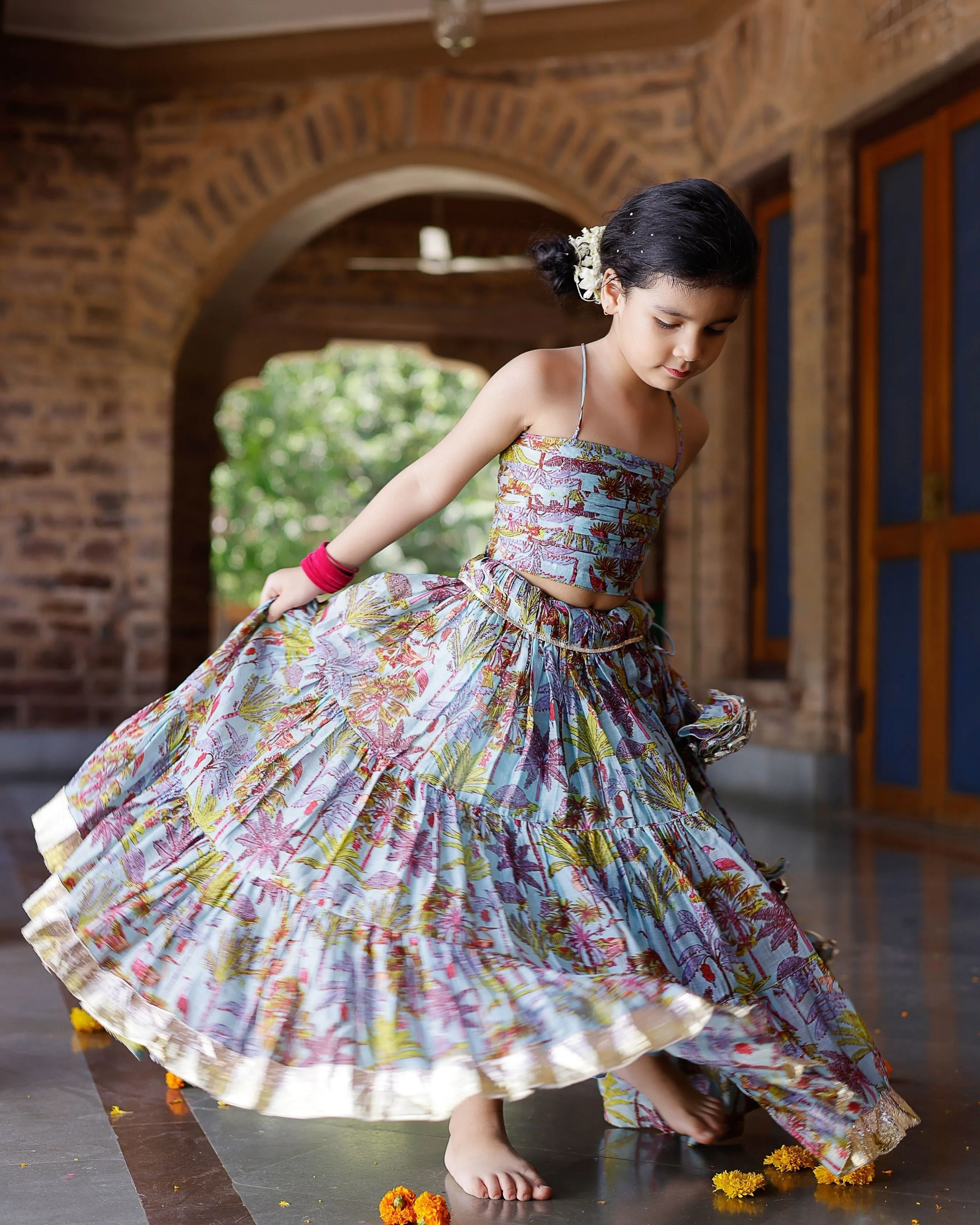 Avisa Chanderi Lehenga Set