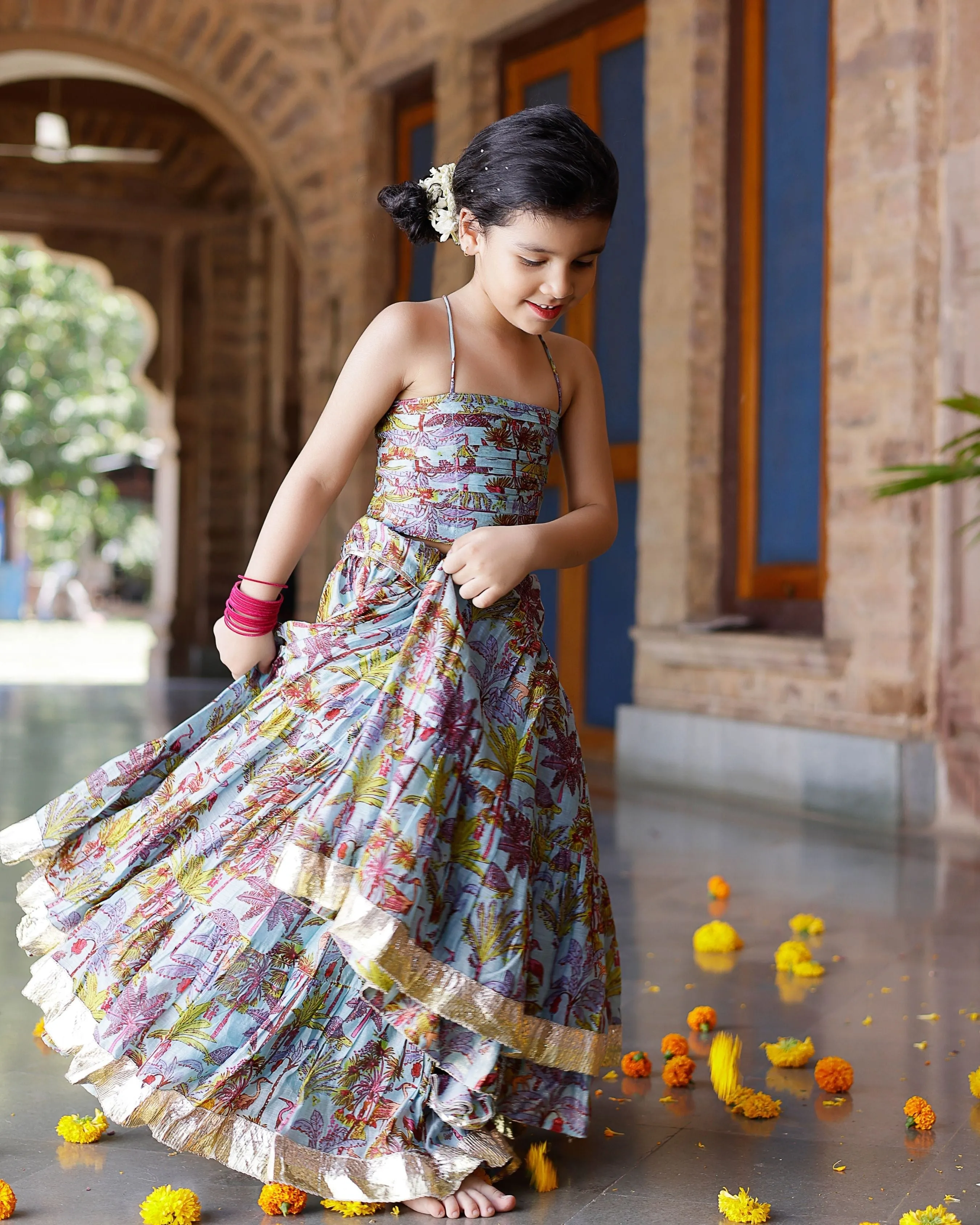 Avisa Chanderi Lehenga Set