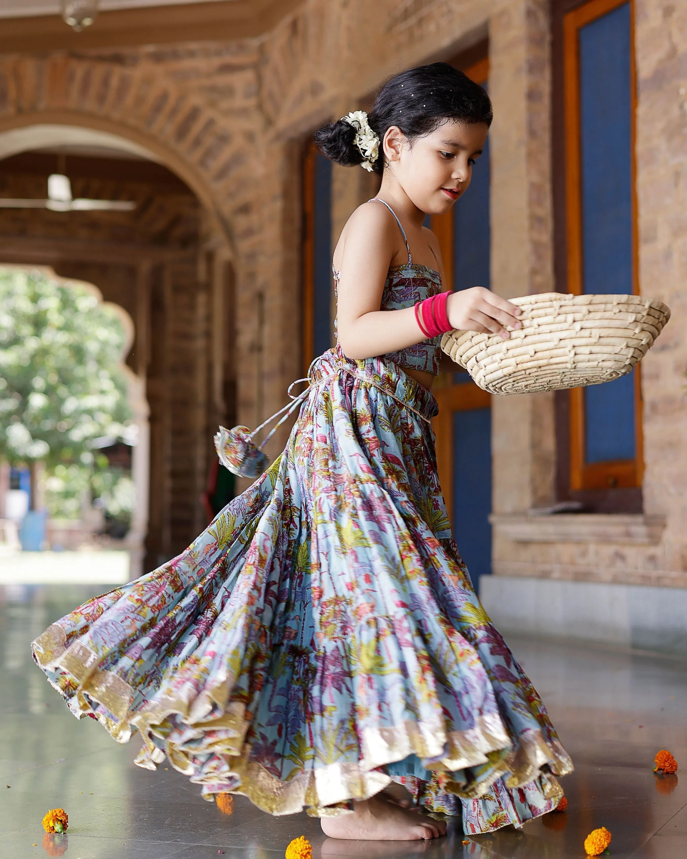 Avisa Chanderi Lehenga Set