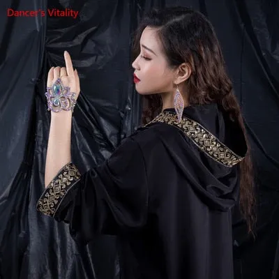 Belly Dance Coat Long Sleeve Robe Competition clothes Tango Cha Cha Dancewear Female adult Temperament Performance Clothing