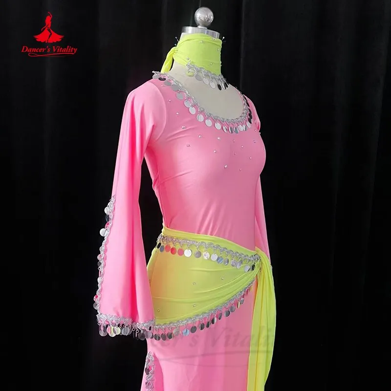 Belly Dance Costume Robe Women Customsized Spandex Half Sleeves Shaabi Baladi Clothing Children Oriental Saidi Performance Dress