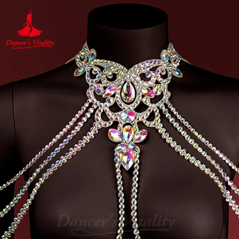 Belly Dance Necklace Customization Performance Accessories Oriental Dancing Female High-End Profession Competition Diamond Chain