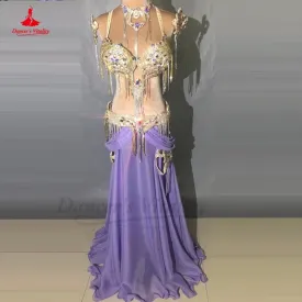 Belly Dance Performance Clothes Customzied Adult Children Bra belt skirt accessories Oriental Belly Dance Competiton Outfit