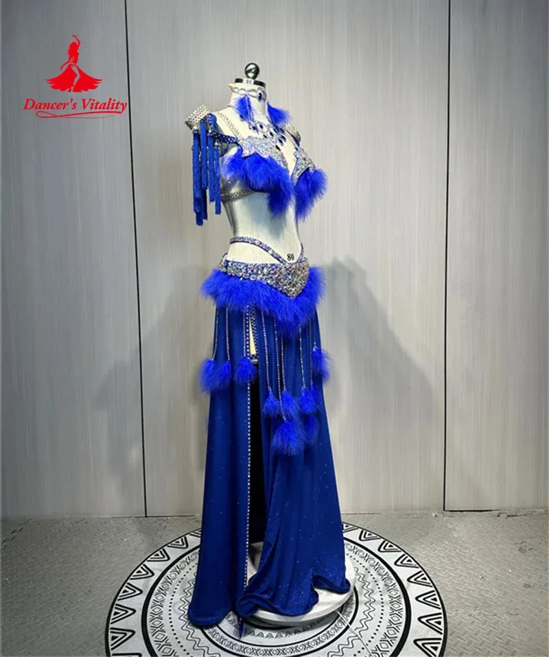 Belly Dance Performance Costume Set for Women Senior Bra sexy Split Long Skirt 2pcs Custom Adult Children Belly Dancing Suit