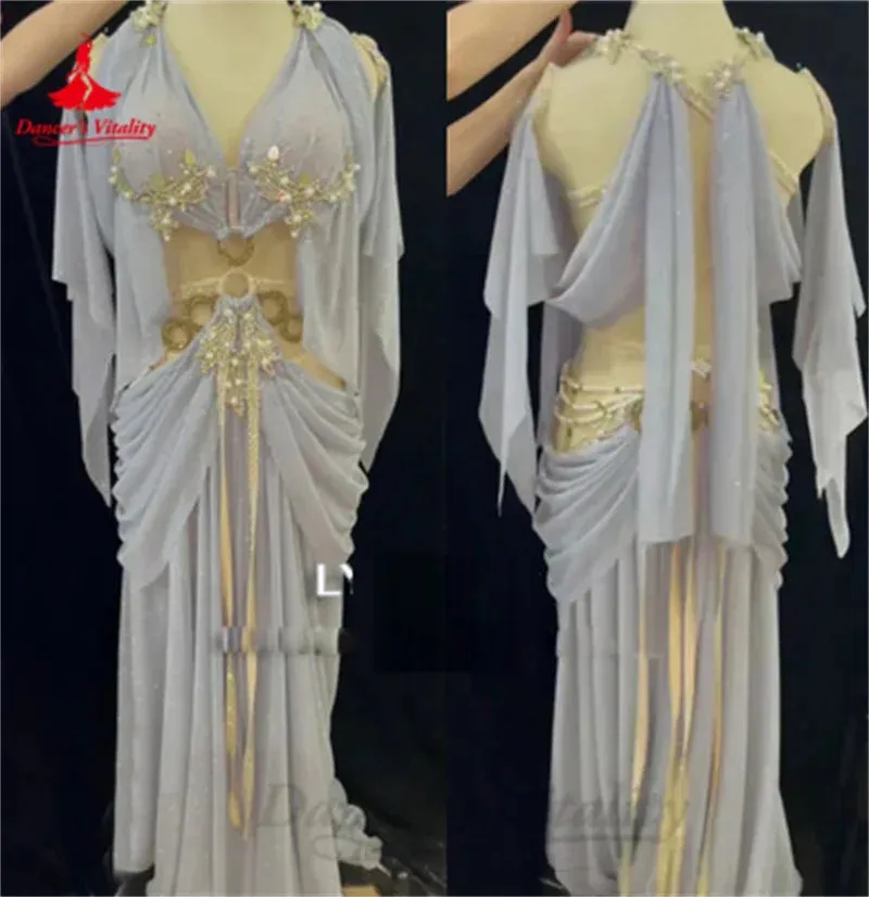 Belly Dance Performance Costume Suit for Women AB Stones Bingbing Oriental Competiton Suit Custom Adult Child Belly Dance Outfit