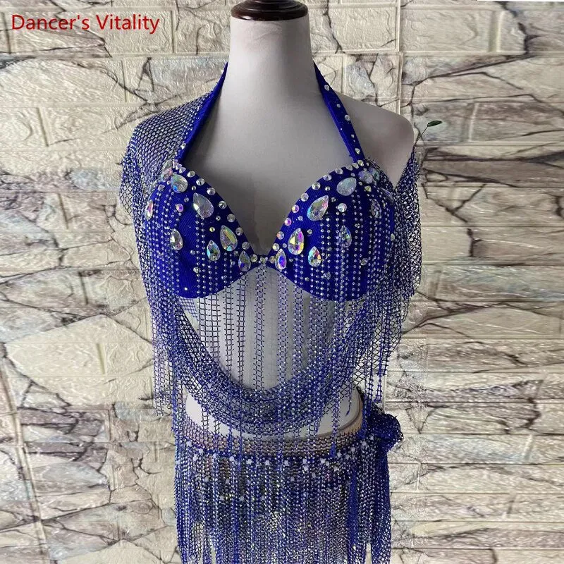 Belly Dance Performance Costumes Suit Cusomzied for Women Belly Dancing Bra short Skirt Female Oriental Dance Outfit Wear