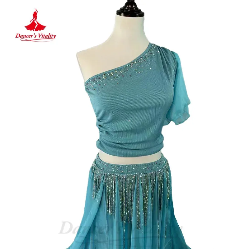 Belly Dancing Set Women Customized Luxury AB Stones Practice Clothes BellyDance OrientalDance Professional Performance Clothing