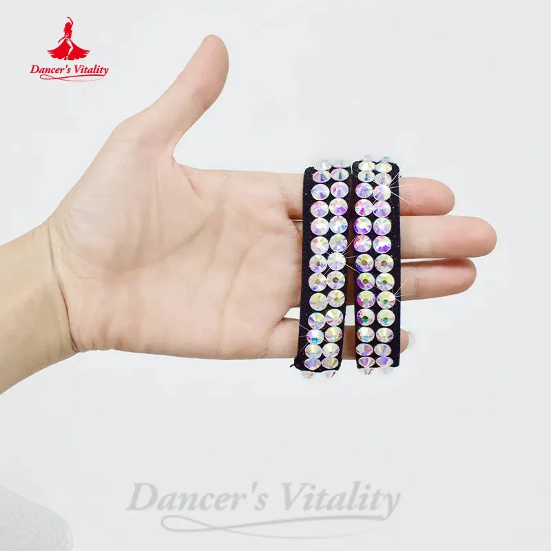 BellyDance Accessories for Women Customized AB Stones Bracelet Latin Dance Belly Dancing Performance Bracelets