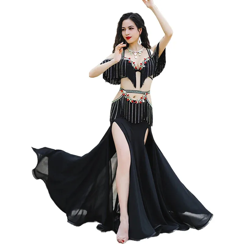 bellydance costume luxory cusomzied belly dancing performance bra long skirt 2pcs women adult children Oriental Dance Clothing