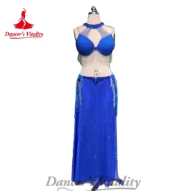 BellyDance Costume Set Customized Tassel Bra Sequin Long Skirt 2pcs Women's Oriental Dance Professional Performance Clothing