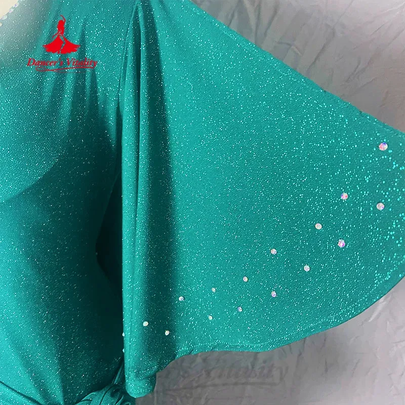 BellyDance Set Customized Exquisite Flowers Bra Luxury Diamond Dress Hip Scarf Headscarf 4pcs Oriental Dance Performance Costume