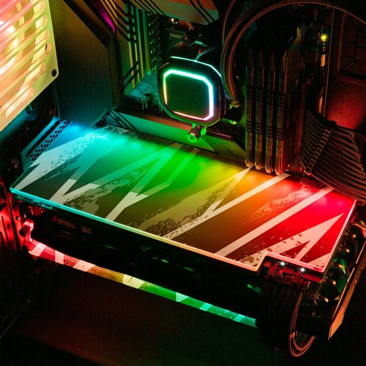 Black 80s Electric RGB GPU Backplate