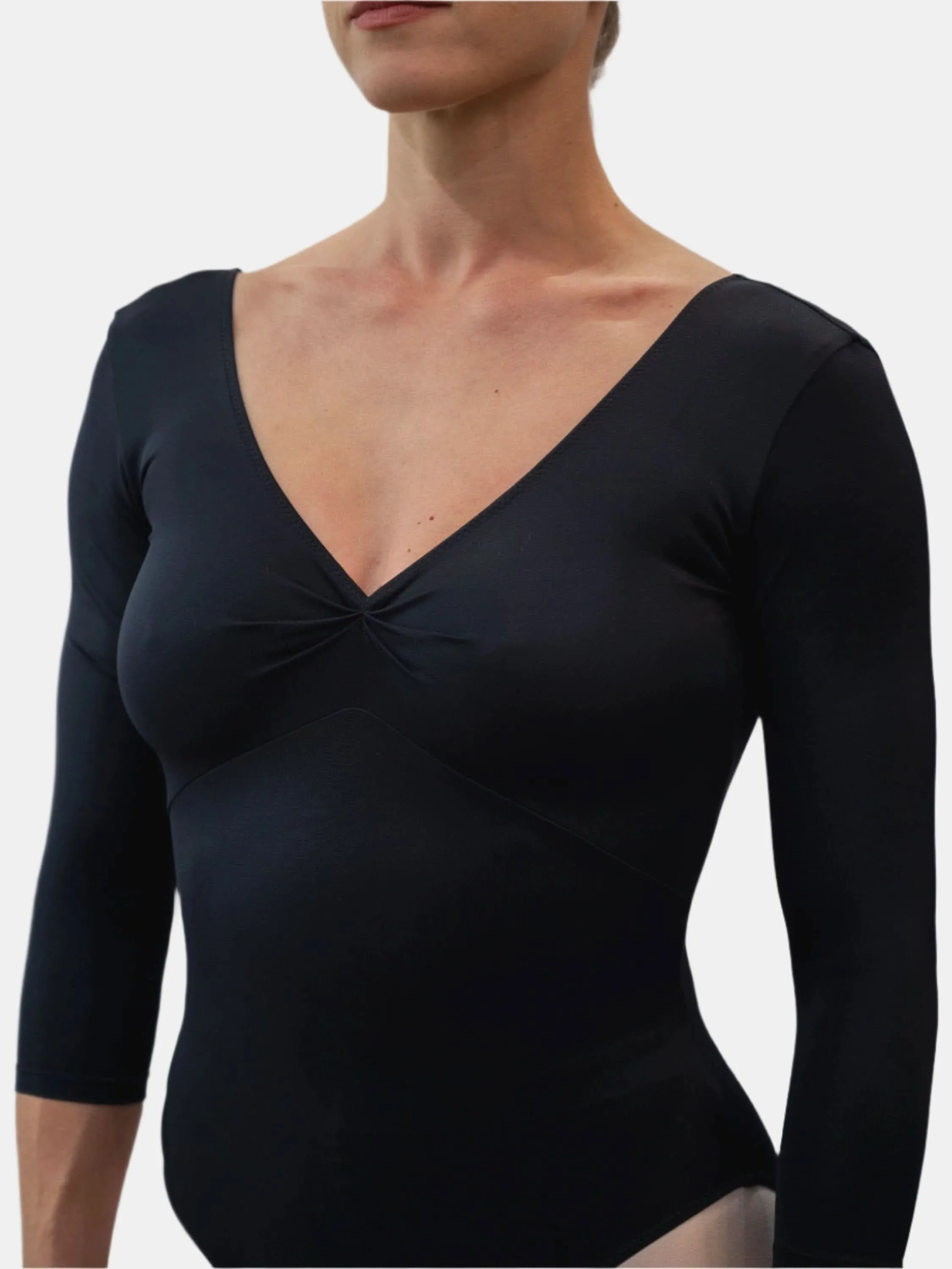 Black Dance 3/4 Sleeve Leotard MP165