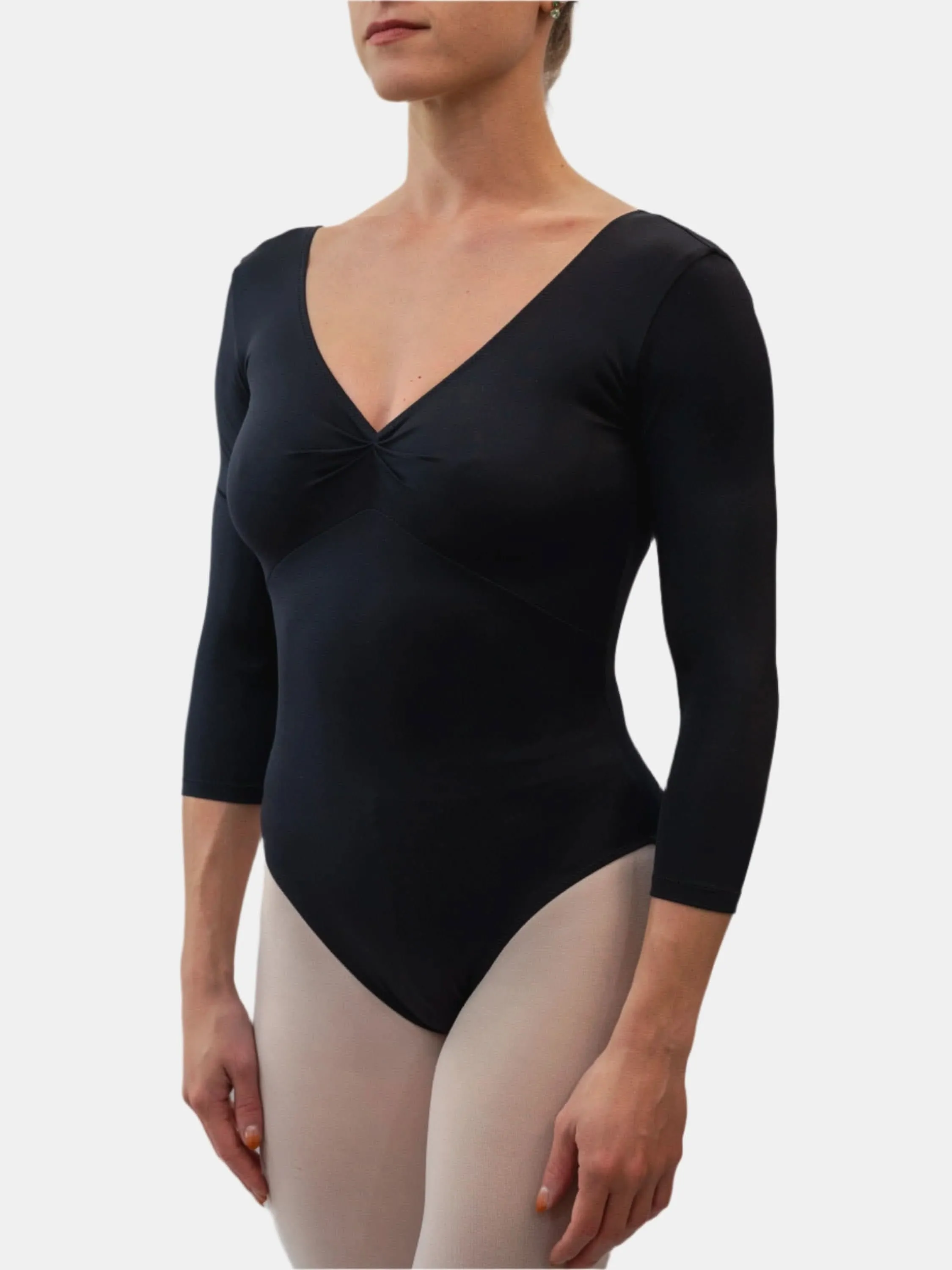 Black Dance 3/4 Sleeve Leotard MP165