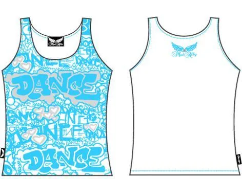 Blue Graffiti Singlet