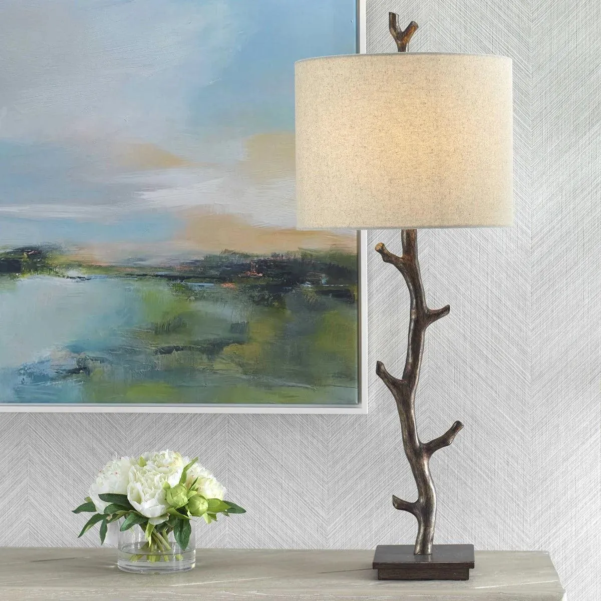 Bronzed Branch Lamp