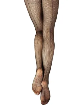 Capezio Studio Basics Back Seamed Fishnet Dance Tights - 3408 Womens